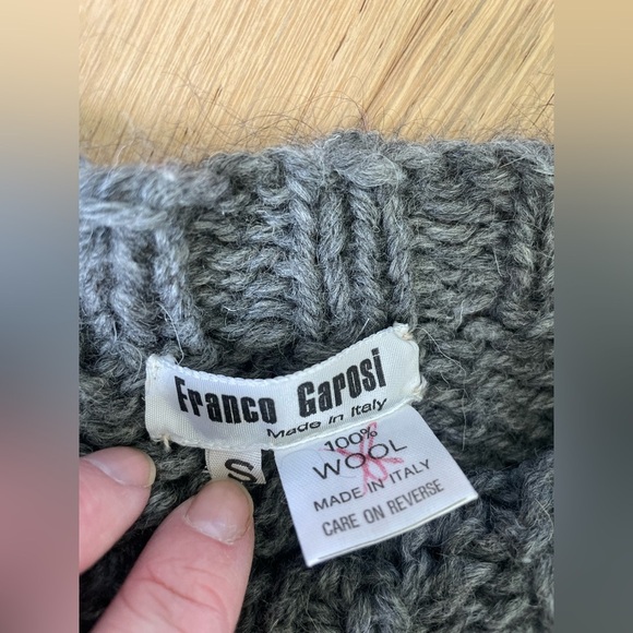 Italian wool Franco Garosi wool bubble knit sweater - Picture 5 of 5